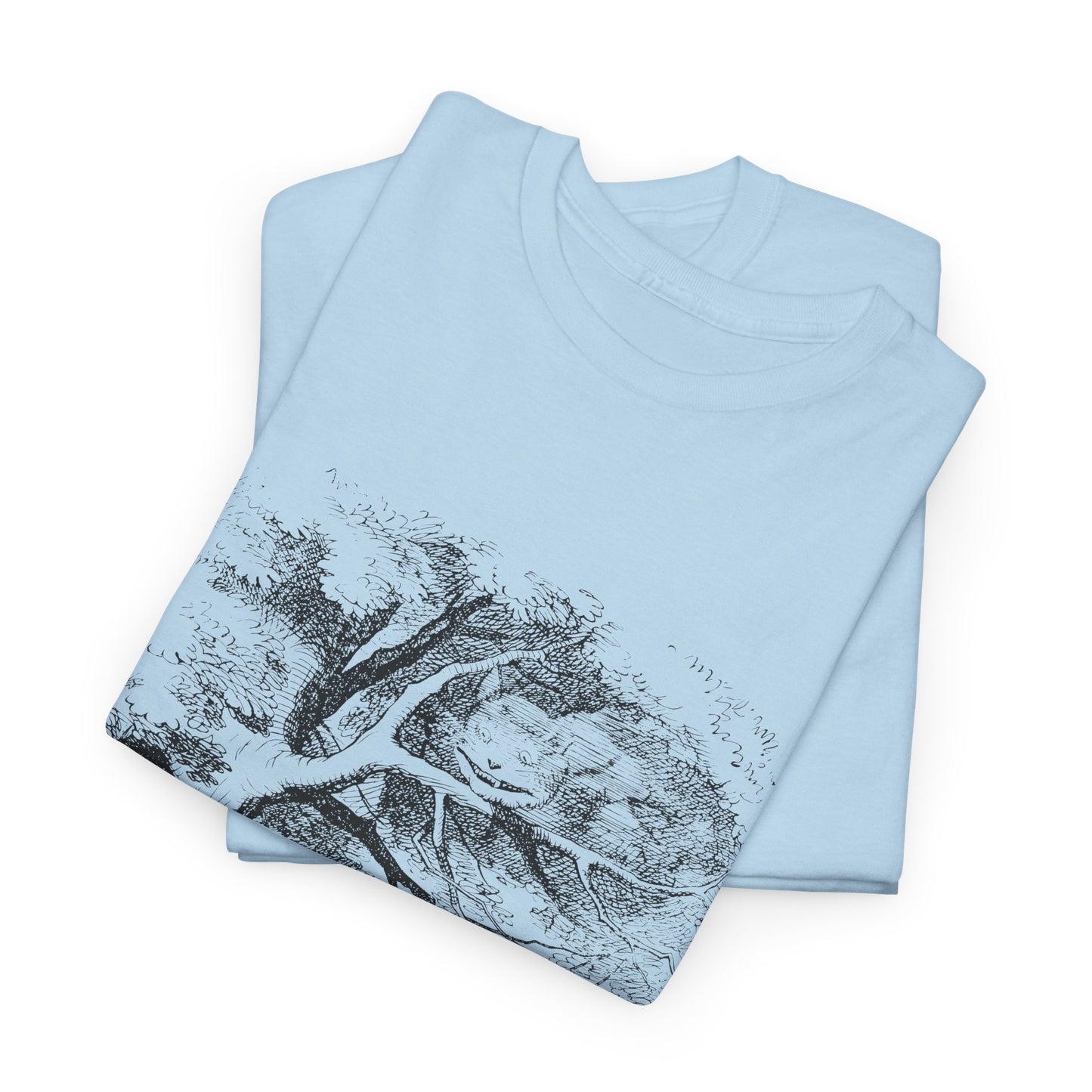 1865 alice's adventures in wonderland illustration by john tennial cheshire cat tshirt