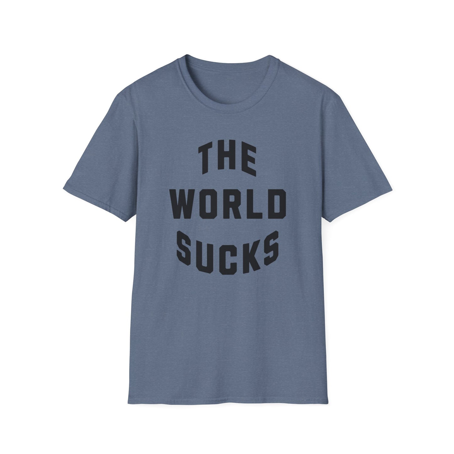 the world sucks vintage design tshirt