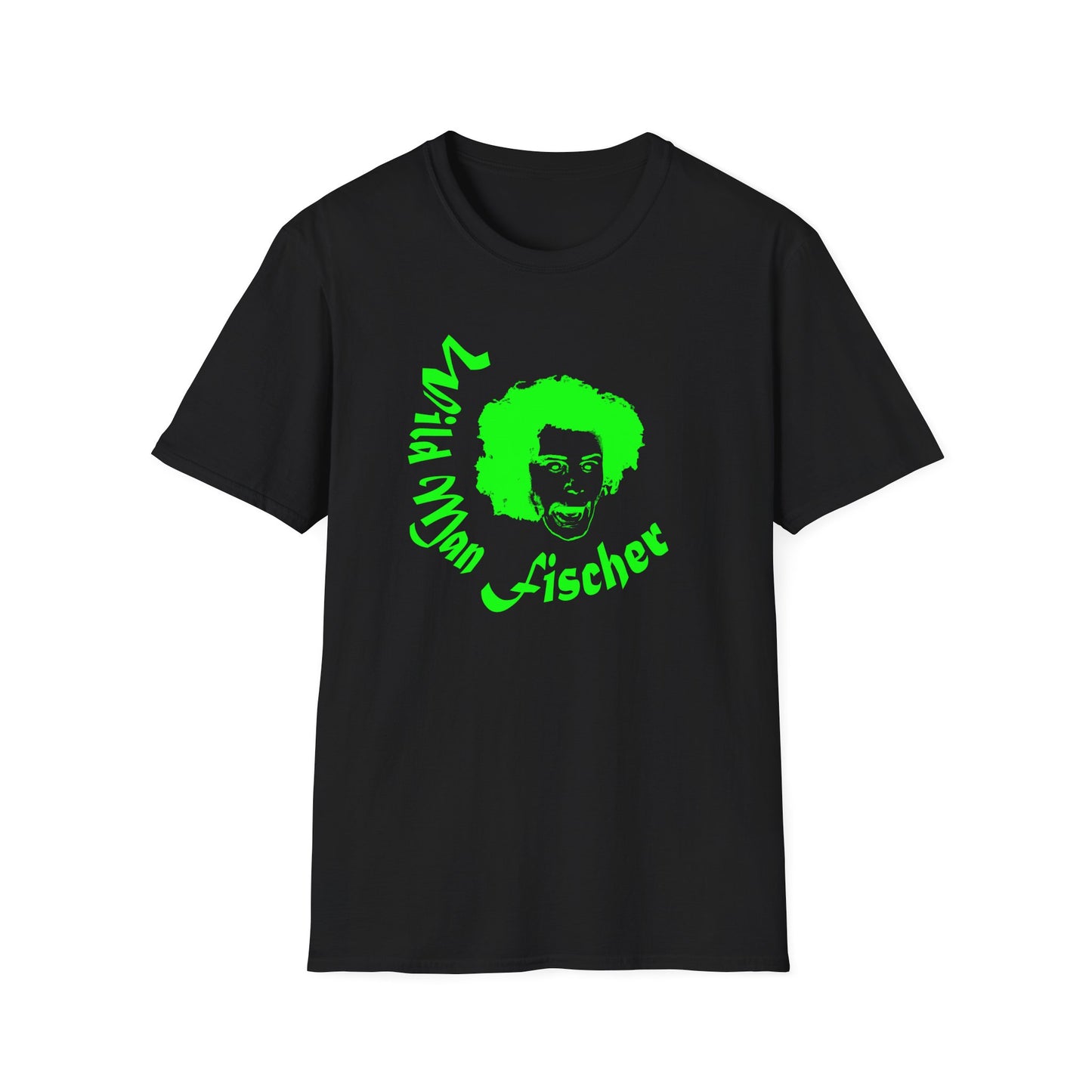 wild man fischer neon green stencil tshirt