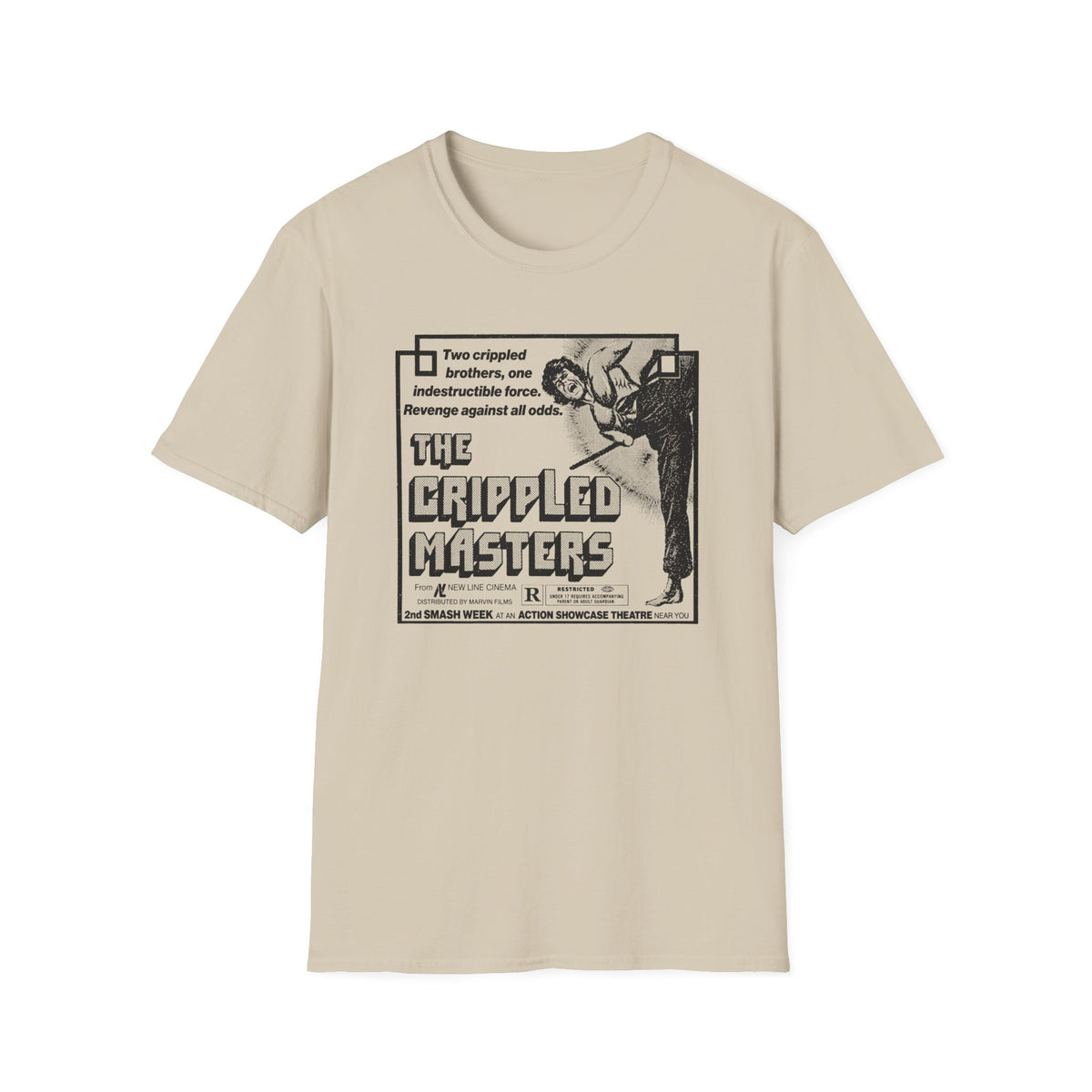 1979 hong kong martial arts film the crippled masters newspaper advertisement tshirt