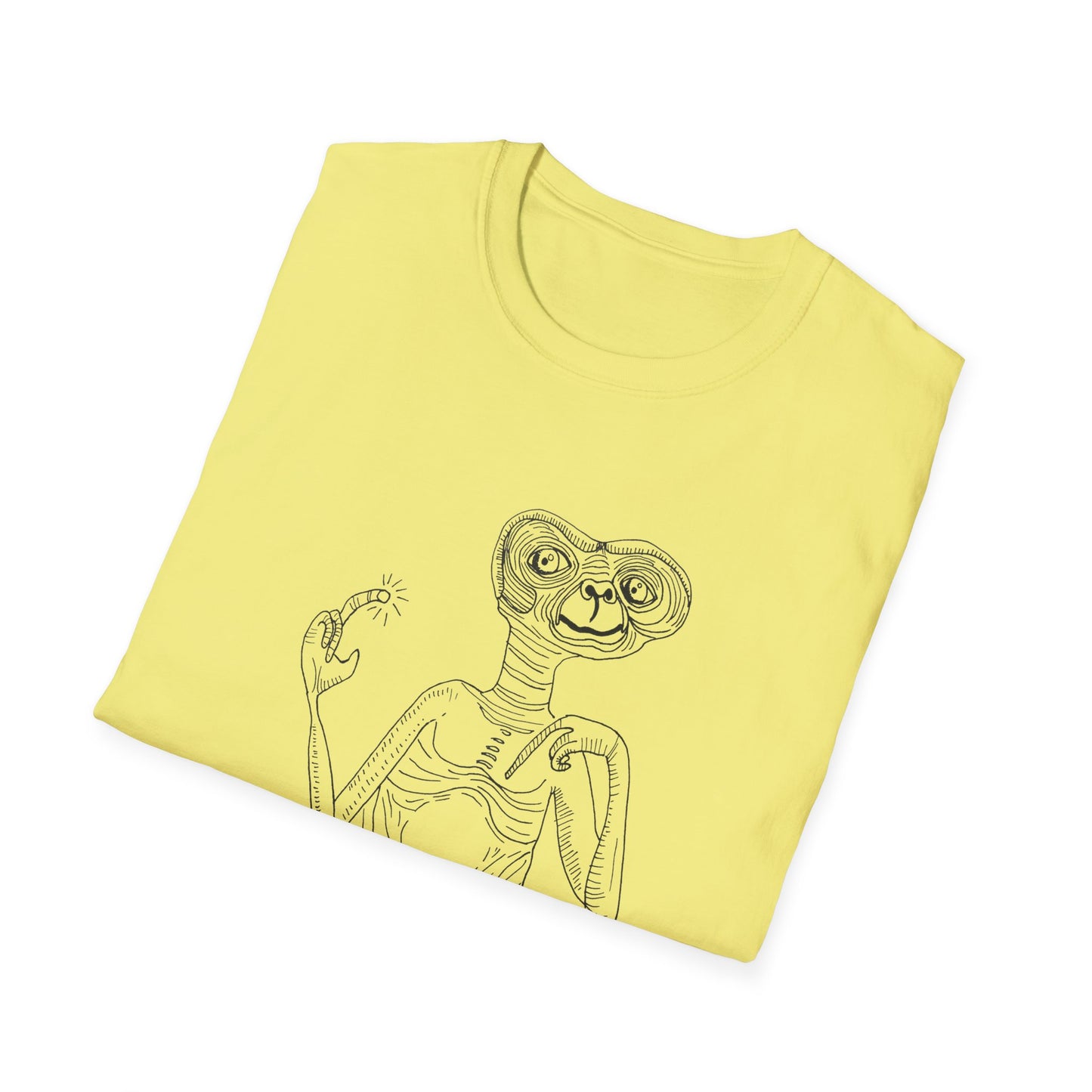 original drawing E.T the extraterrestrial on a tshirt