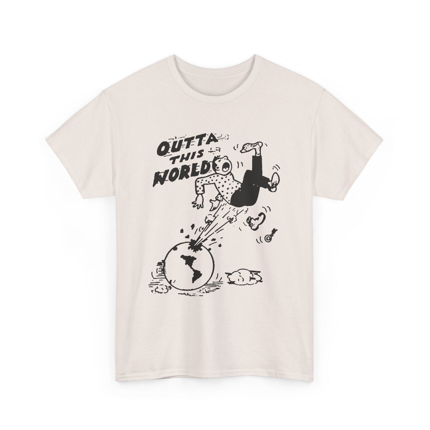 mid century burlesque advertising image outta this world tshirt