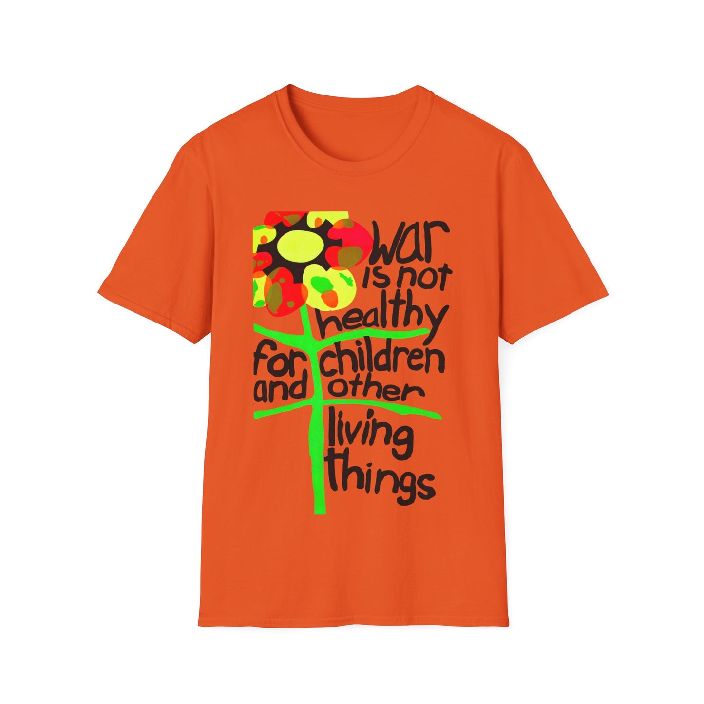 war is not healthy for children and other living things 1970's vietnam anti war poster tshirt