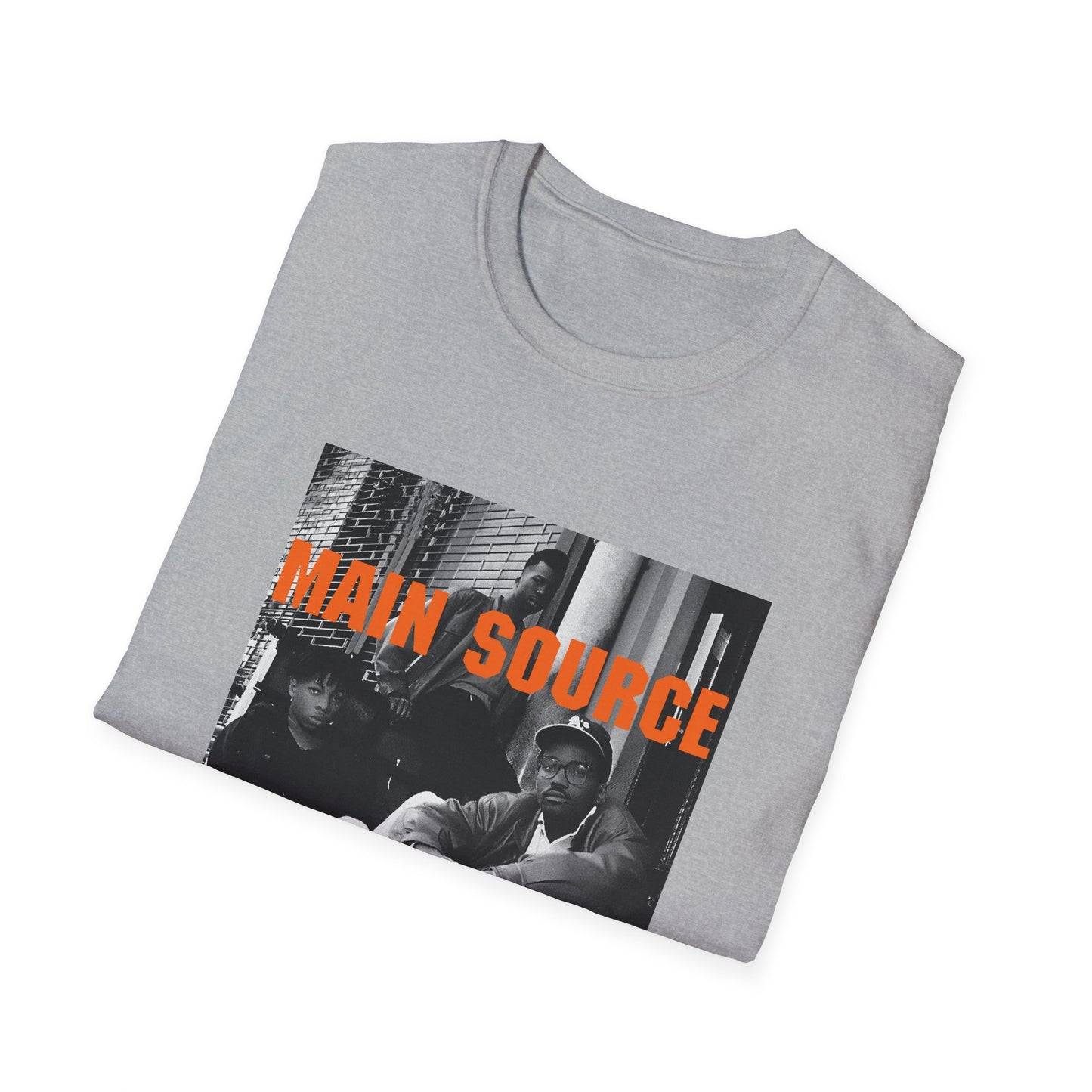 main source 90s hip hop legends photo on the street tshirt