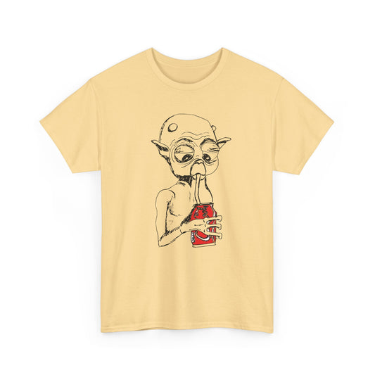 mysterious alien creature (MAC) drinking cola original sketch tshirt