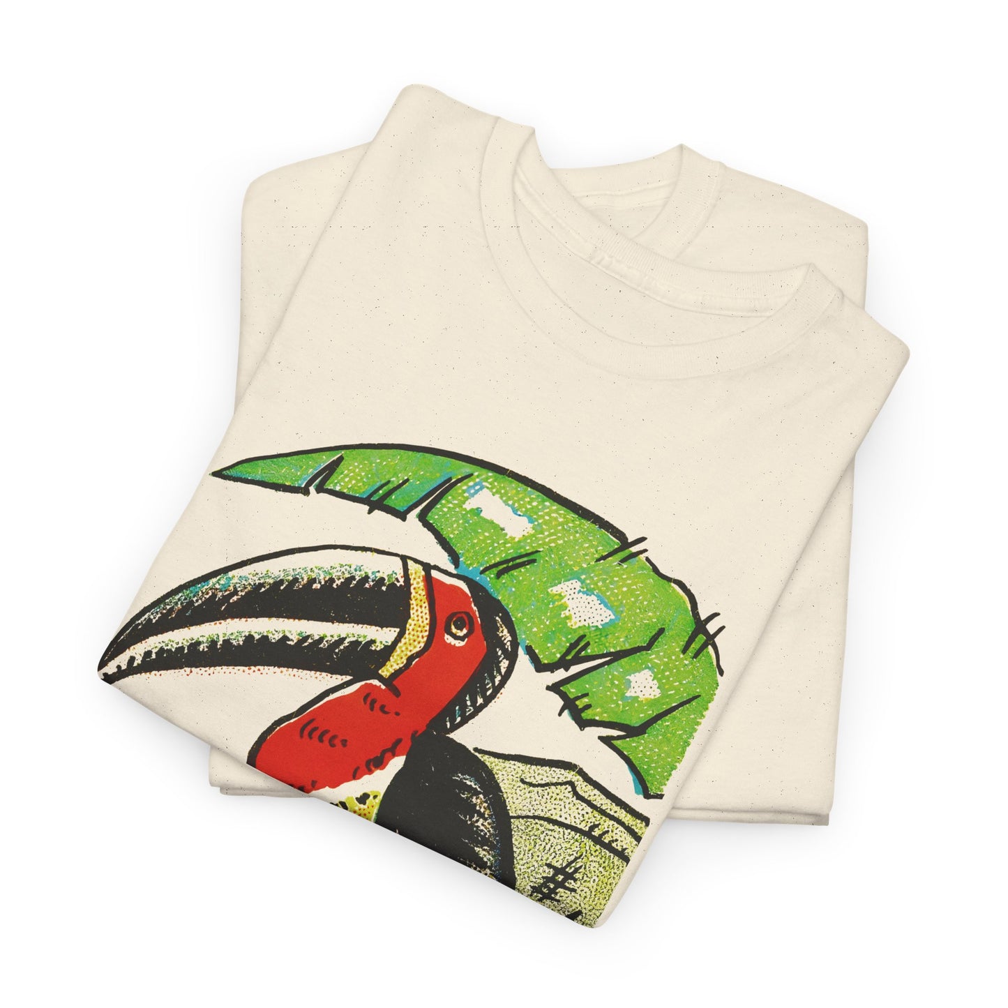 vintage 1920s travel poster toucan graphic reproduction tshirt