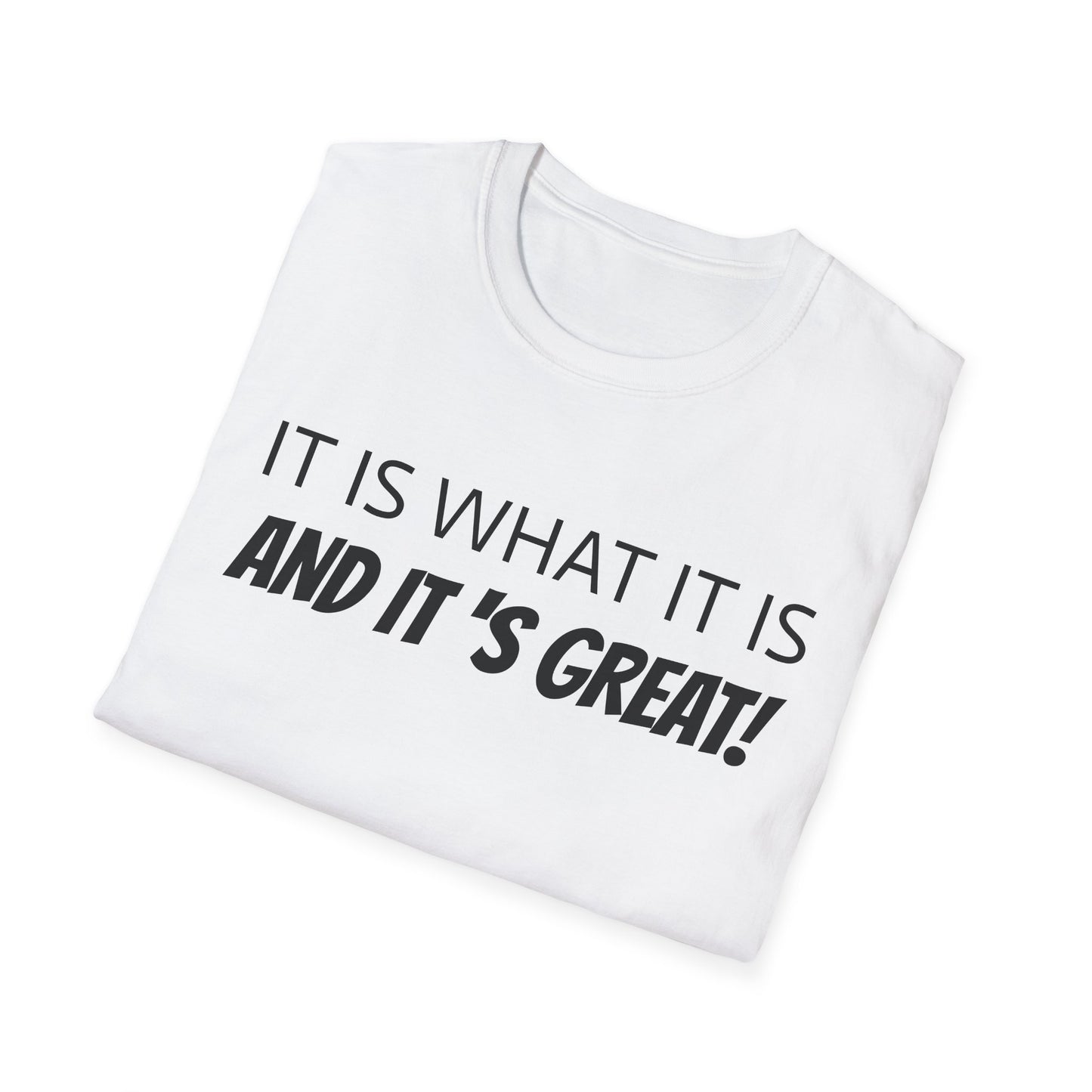 it is what it is and it's great! tshirt