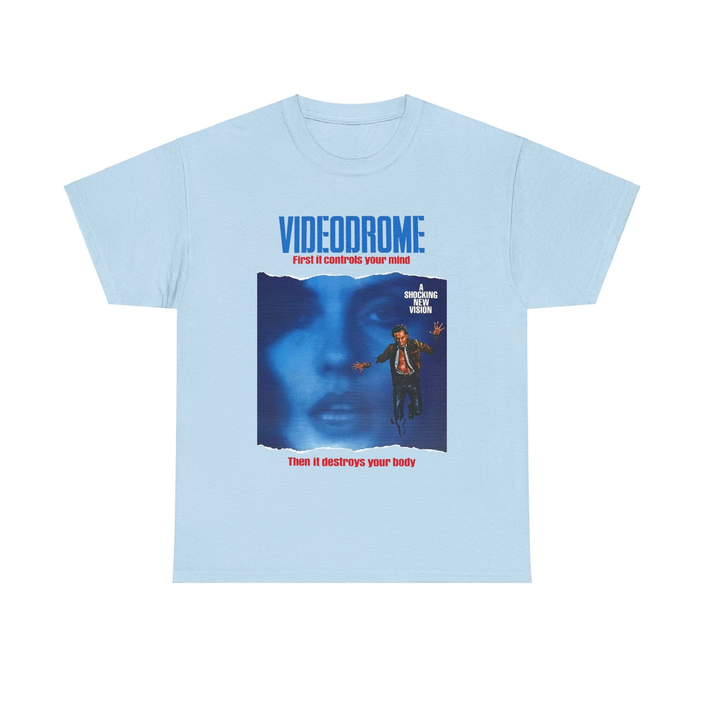 david cronenberg's videodrome 1983 alternate movie poster tshirt