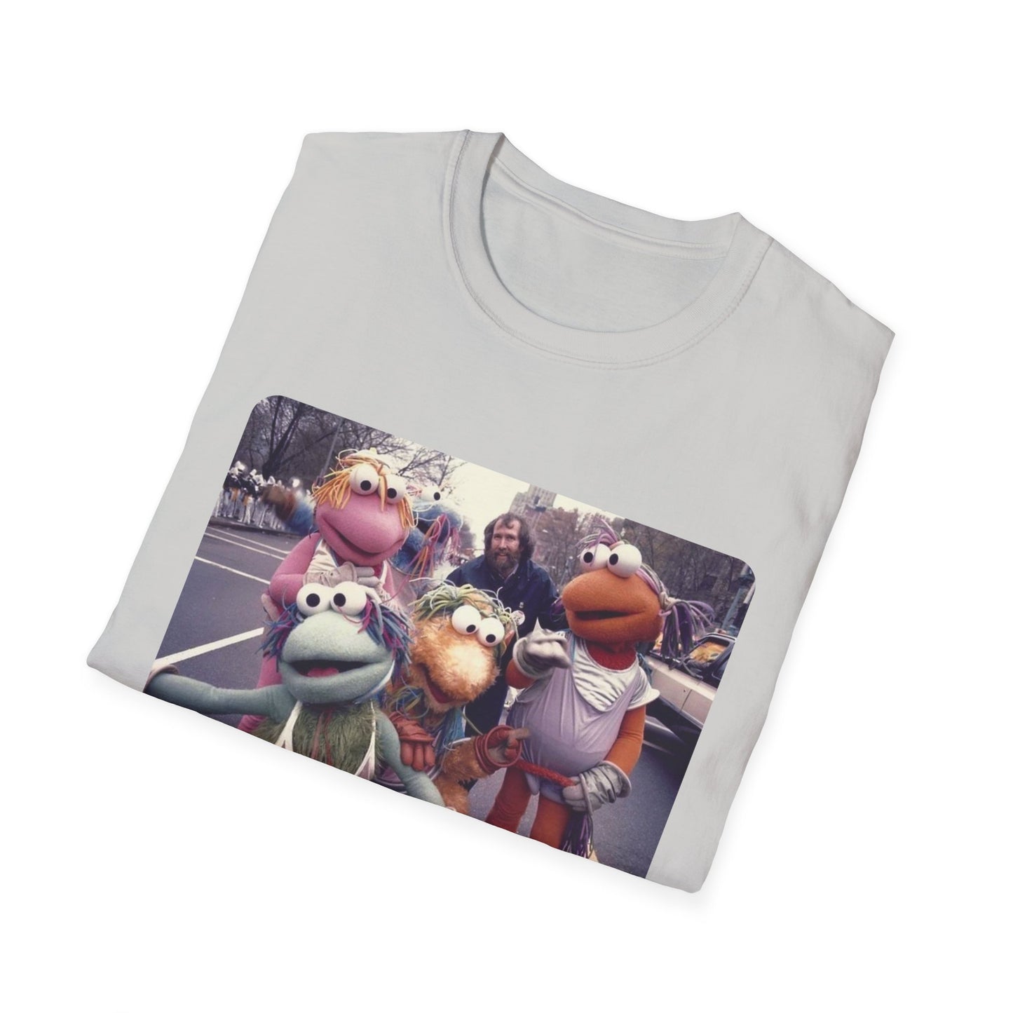 jim henson and the full-body fraggles at the 1984 macy's thanksgiving parade photo tshirt