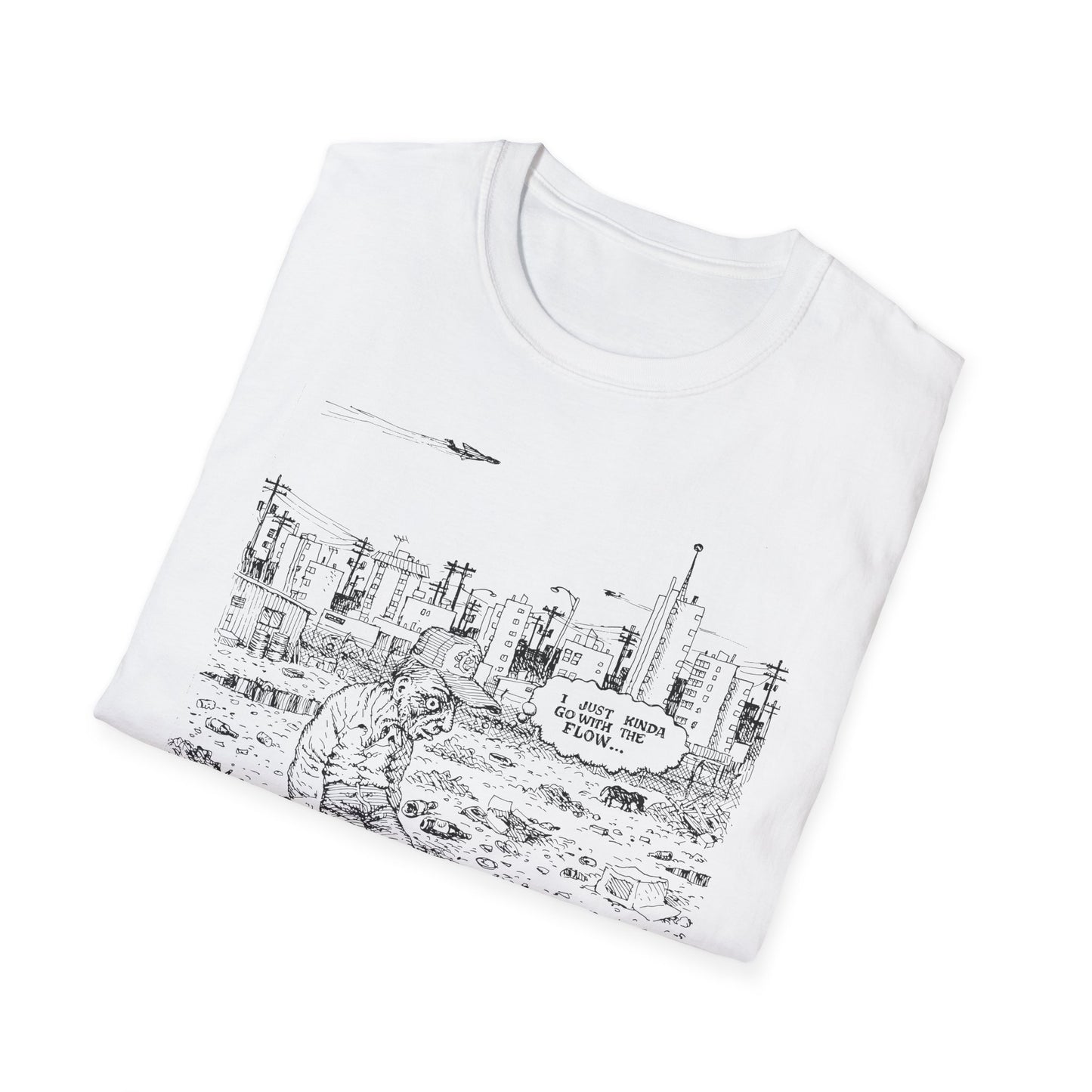 r. crumb i just kinda go with the flow 2 tshirt