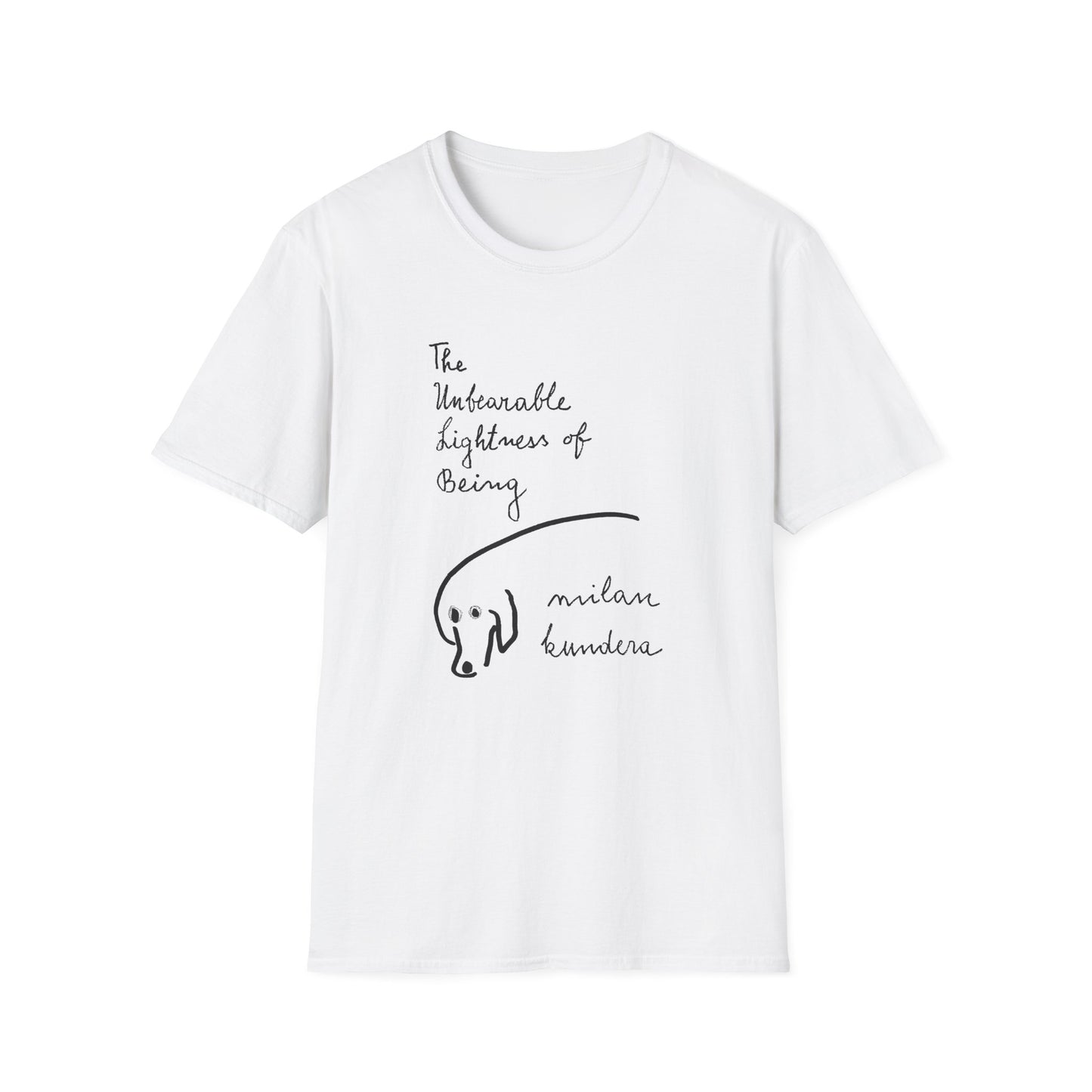 the unbearable lightness of being novel by milan kundera book cover tshirt