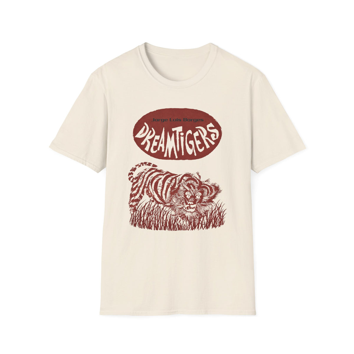 jorge luis borges 1960s dreamtigers book cover tshirt