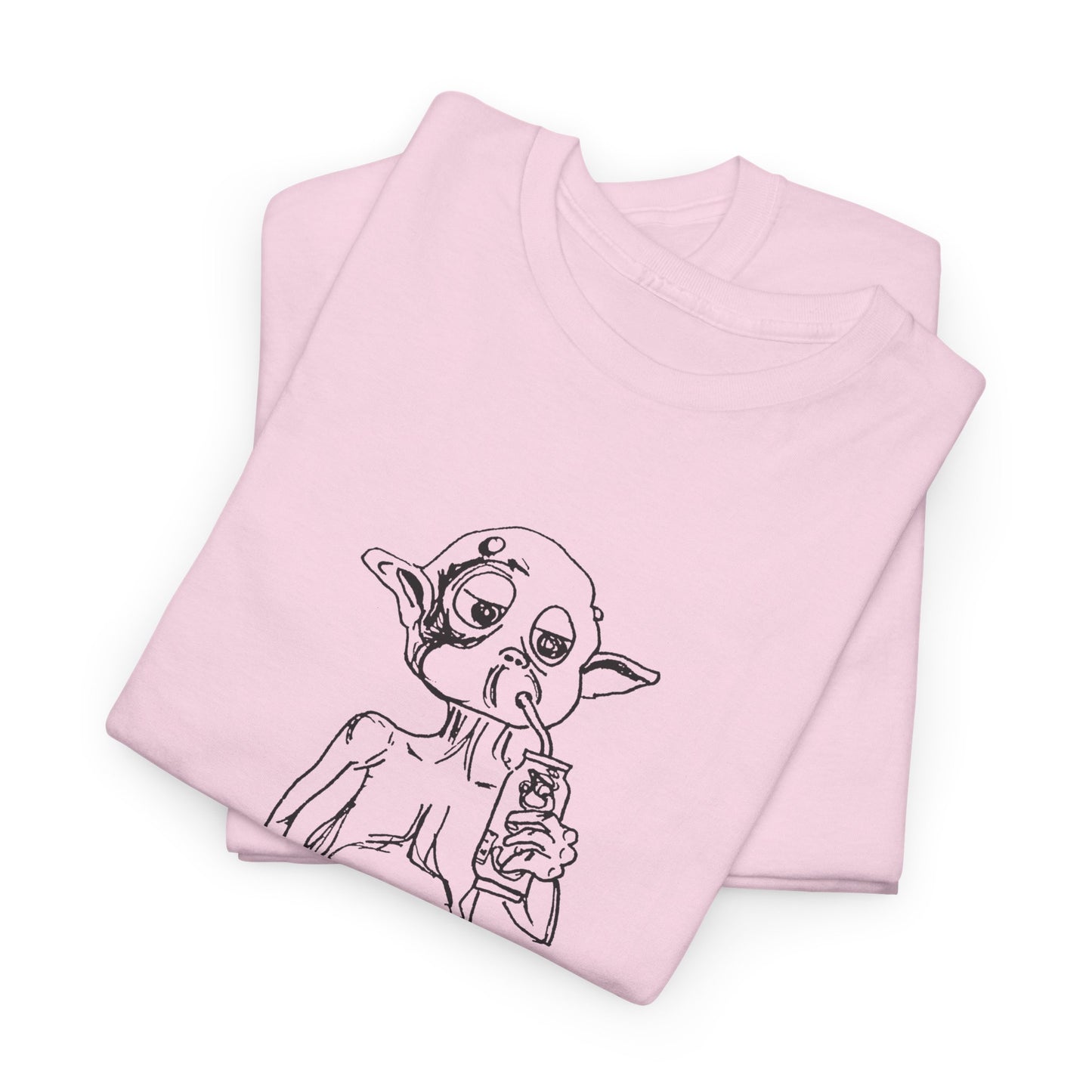 mysterious alien creature (MAC) drinking cola full body original sketch tshirt