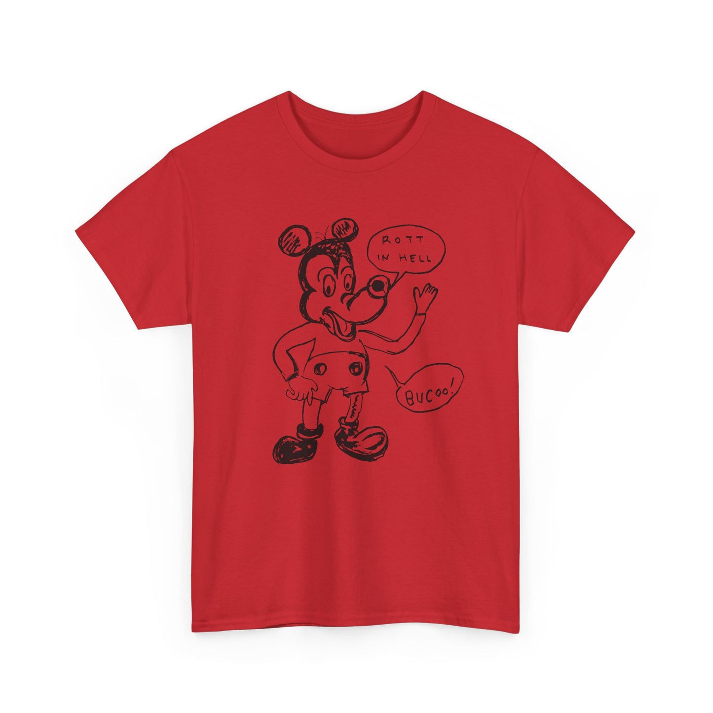 rot in hell bucoo! drawing by daniel johnston custom edit tshirt