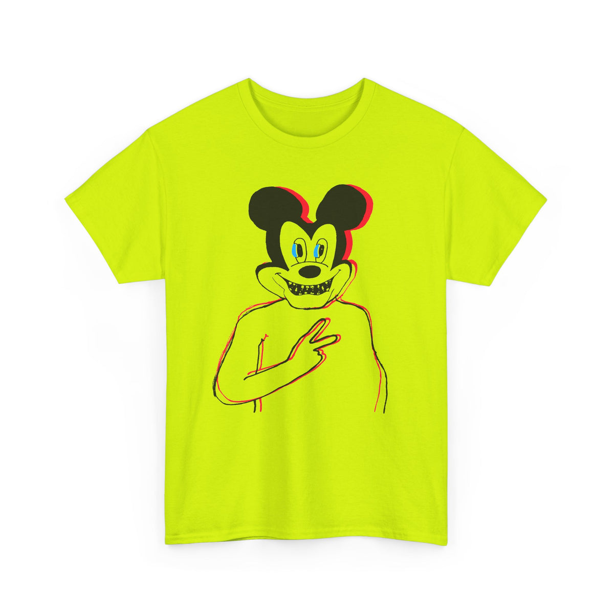 1960s british underground magazine peace sign mickey fan art edit no halo tshirt
