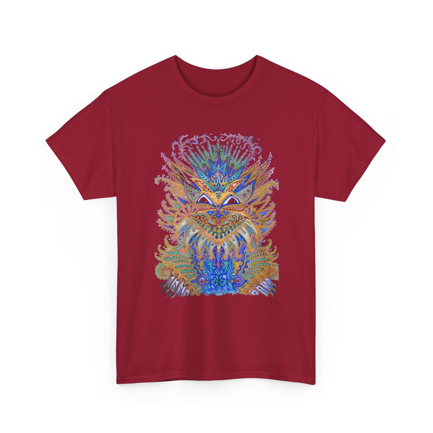 early 1900's louis wain anthropomorphized cat painting psychedelic cat design tshirt
