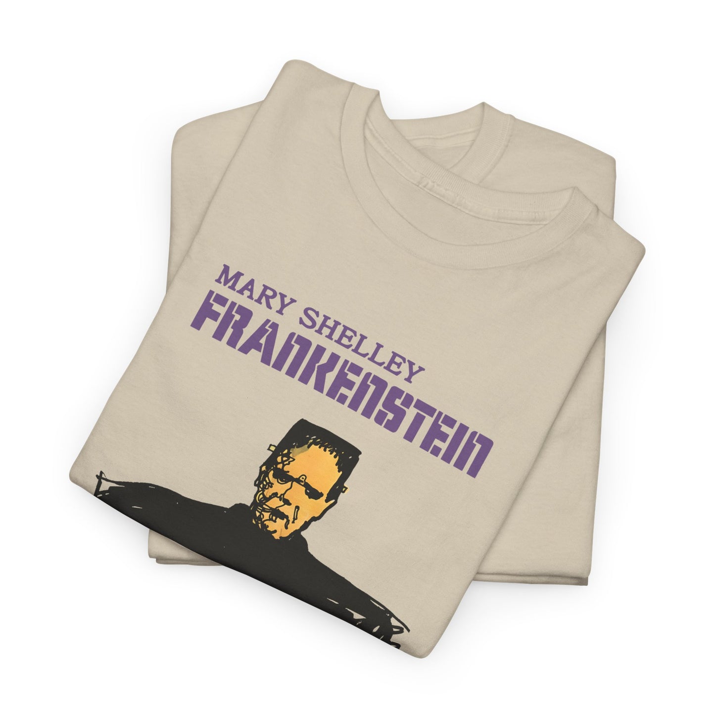 1970s italian book cover for mary shelley's 1818 gothic novel frankstein tshirt