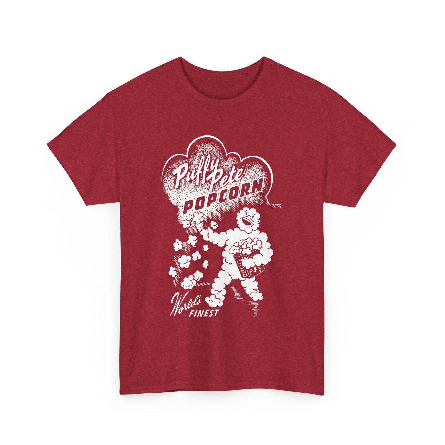 vintage puffy pete popcorn box logo tshirt