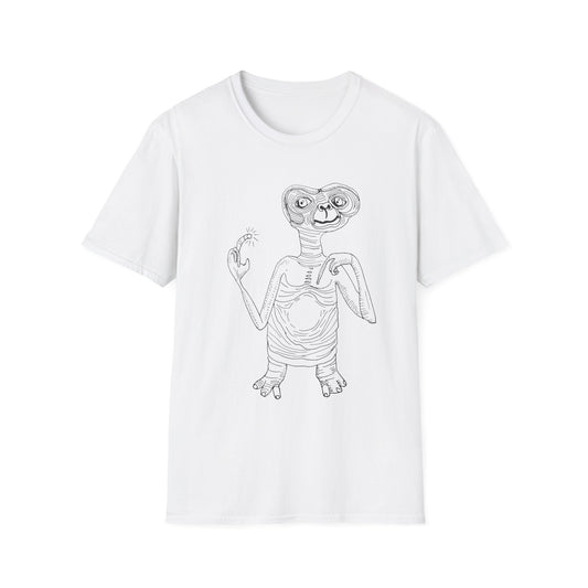 original drawing E.T the extraterrestrial on a tshirt