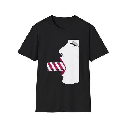 patrick nagel candy cane tshirt