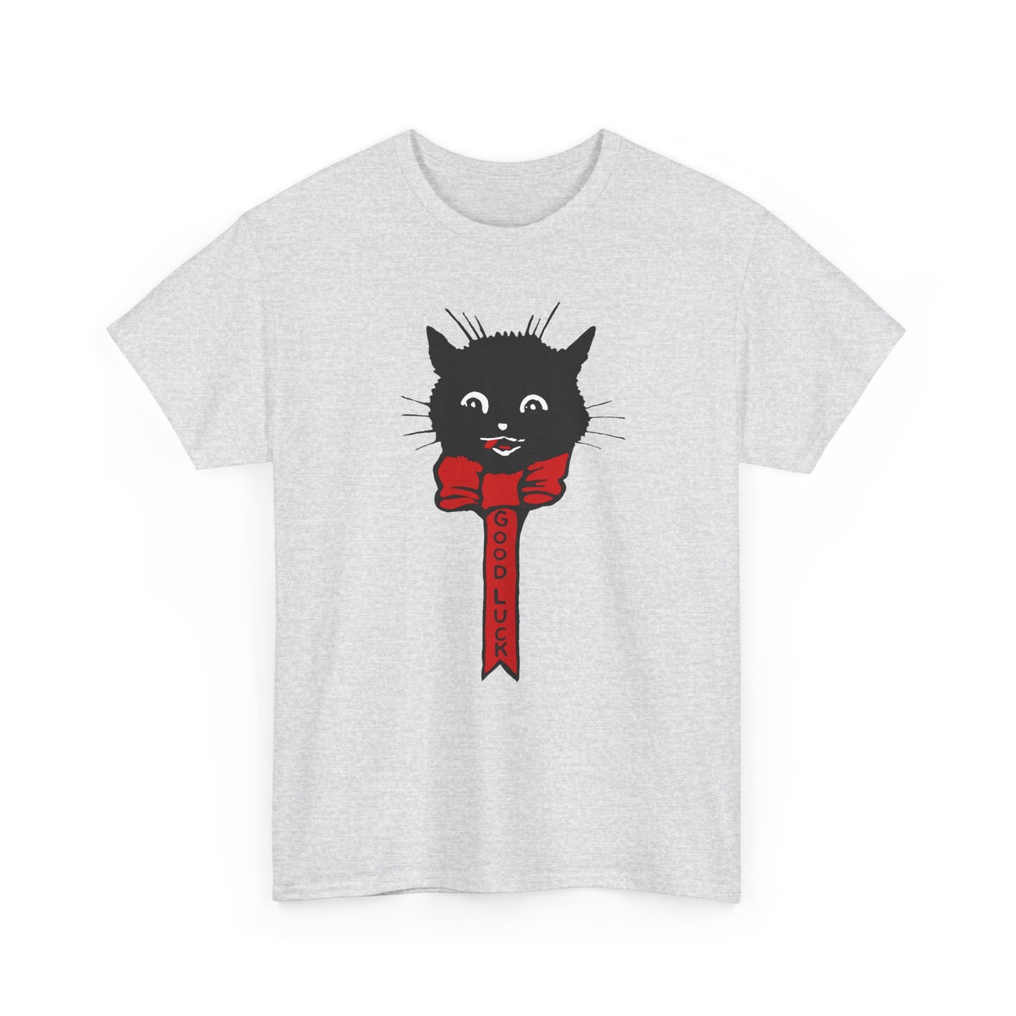 1922 calendar card graphic by unknown artist good luck cat tshirt