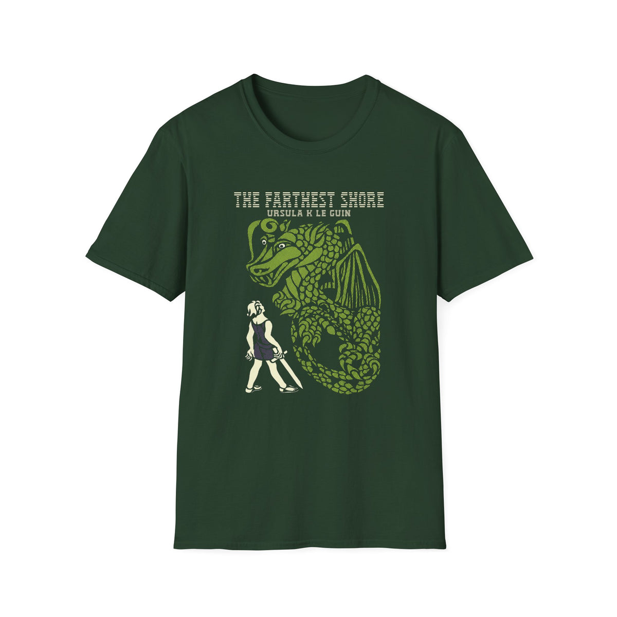 1972 fantasy the farthest shore ursula k le guin book cover tshirt