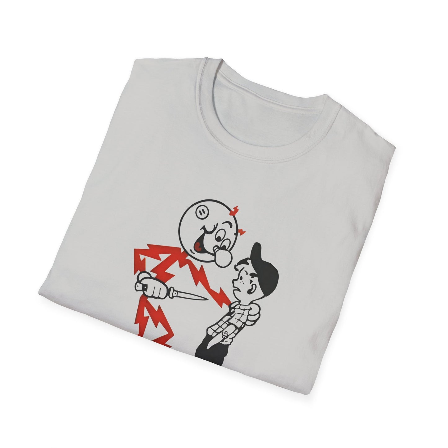 reddy kilowatt remember kids electricity will kill you vintage logo reproduction tshirt