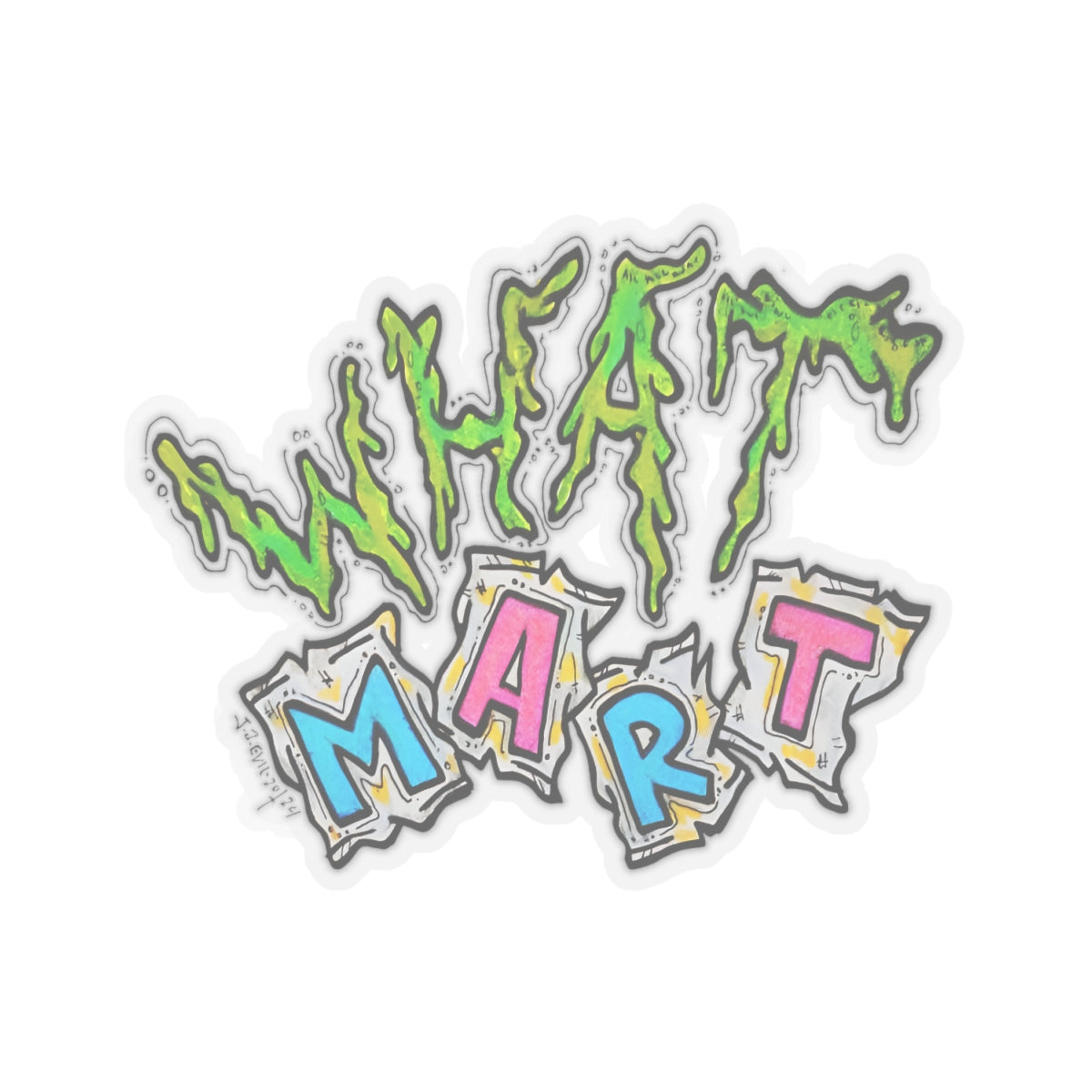 whatmart logo kiss-cut sticker