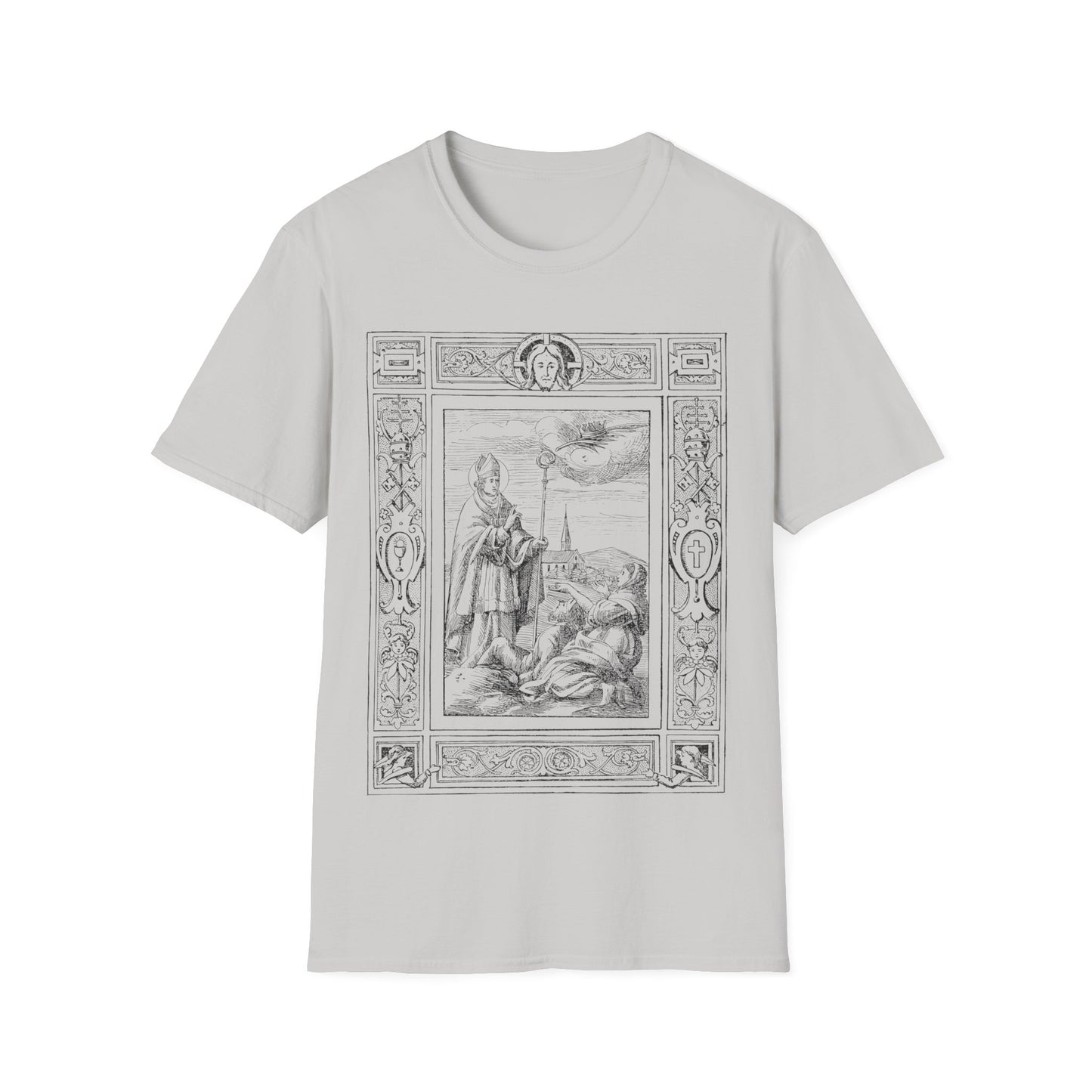 saint valentine healing epilepsy illustrated by dr. frantisek ehrmann, circa 1899. the tshirt