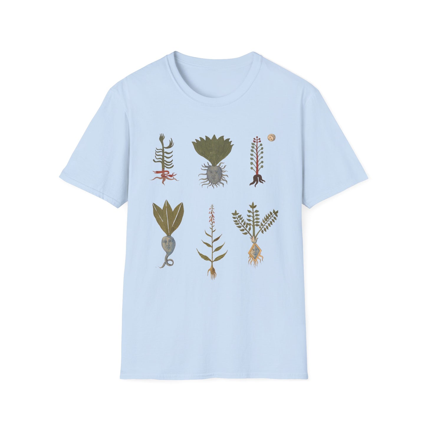 plants with human features images from the erbario 15th-century herbal illustration guide from northern italy tshirt