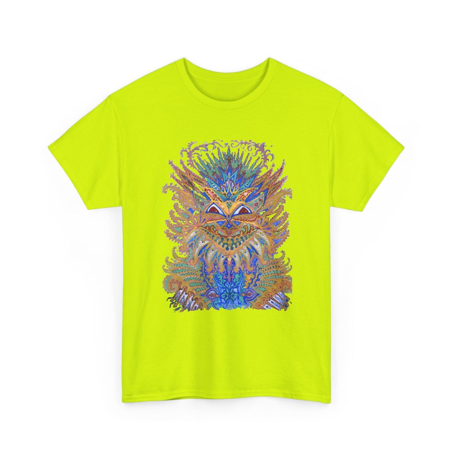 early 1900's louis wain anthropomorphized cat painting psychedelic cat design tshirt