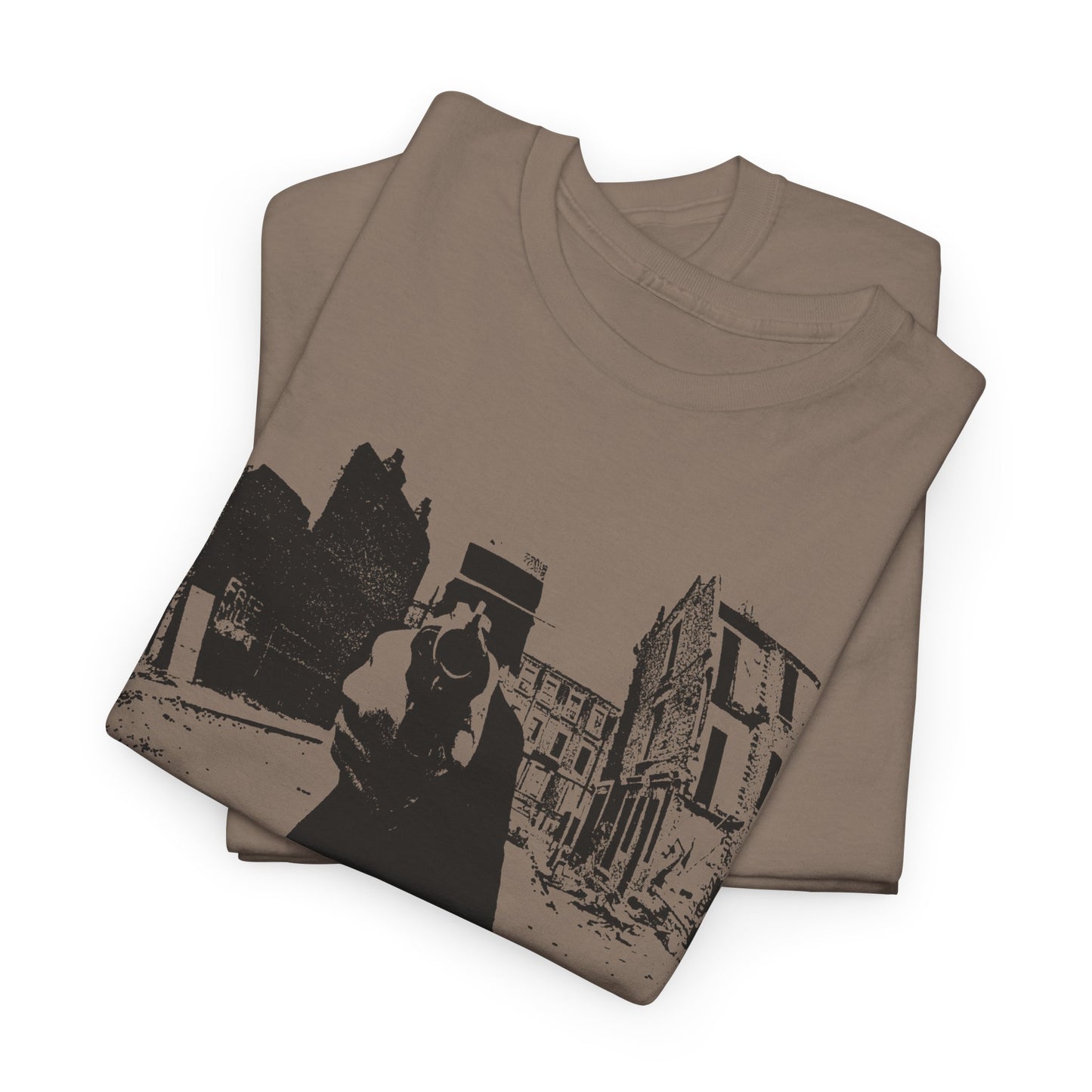 1960s counter culture magazine (friends) man with gun cover custom edit tshirt