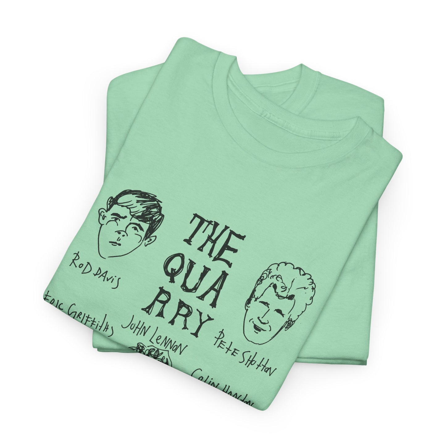 the quarrymen original lineup wonky sketch band tshirt