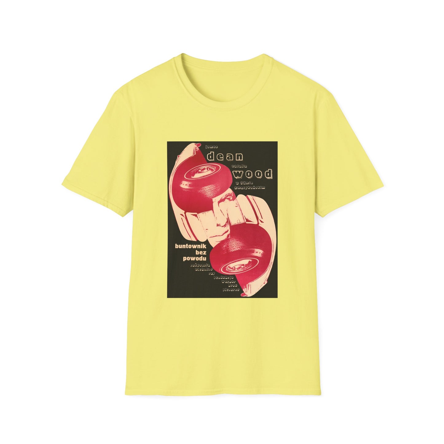 1970 polish movie poster for rebel without a cause 1955 with james dean tshirt