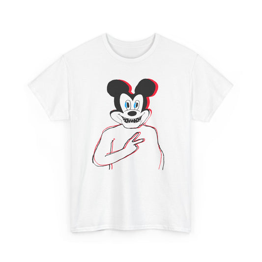 1960s british underground magazine peace sign mouse fan art edit with color tshirt