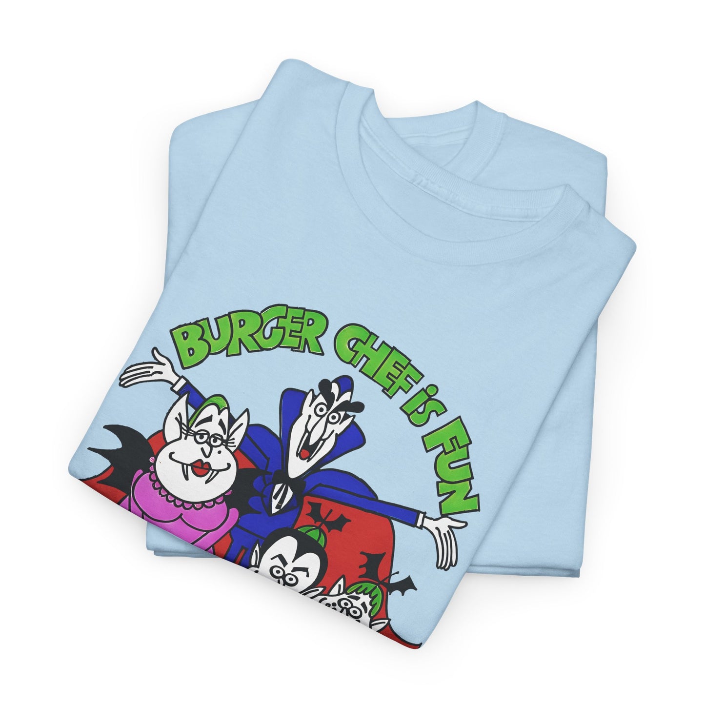 1970s burger chef is fun for the whole fangmily reproduction tshirt