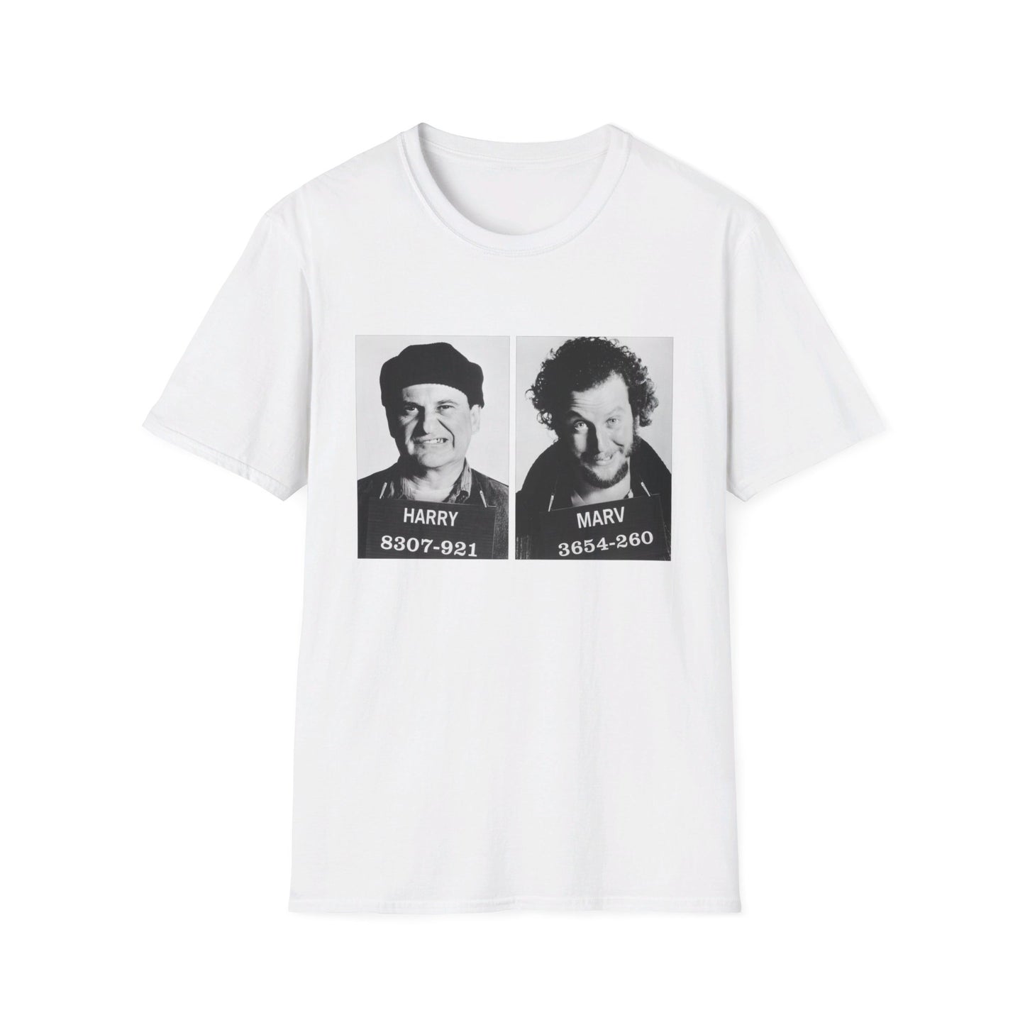 harry and marv wet bandits mugshot tshirt