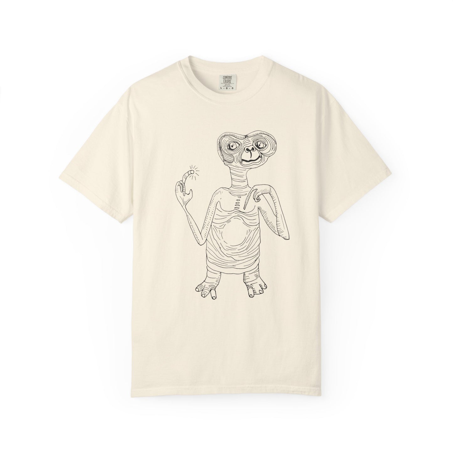 original drawing E.T the extraterrestrial tshirt on comfort colors