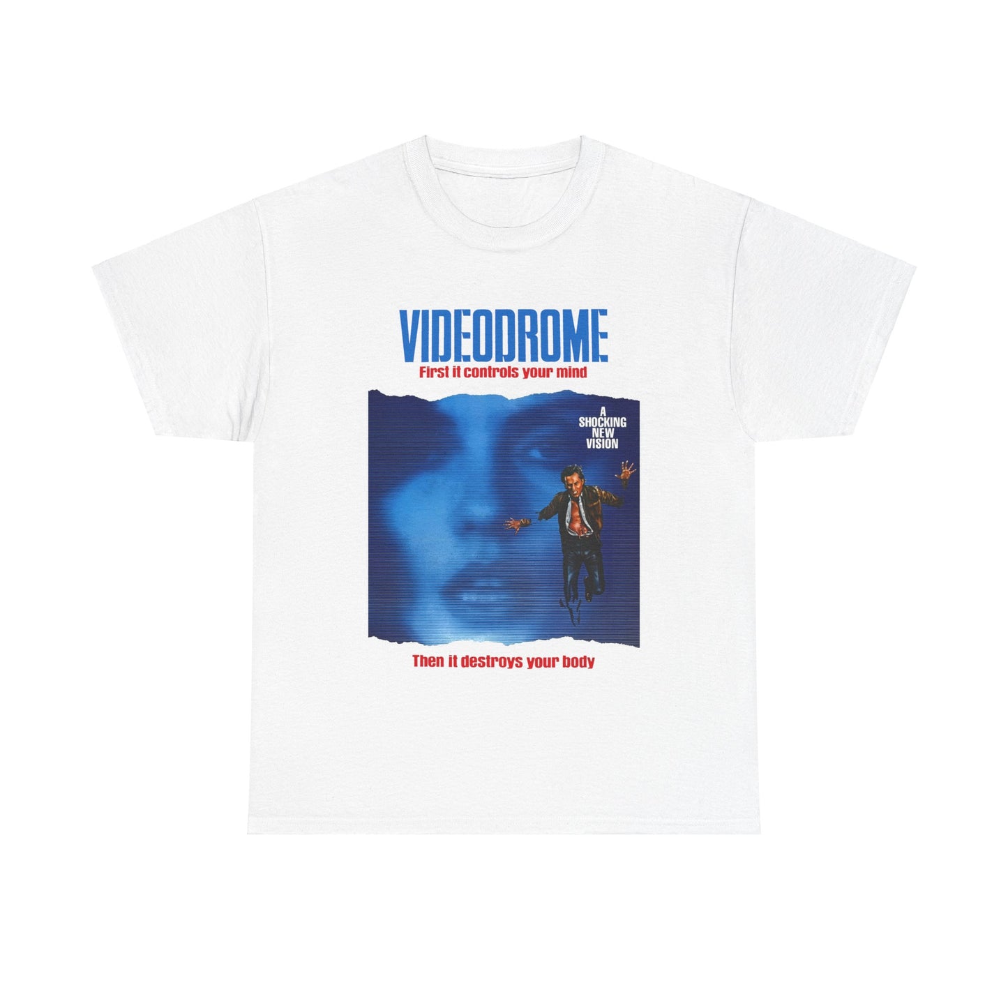 david cronenberg's videodrome 1983 alternate movie poster tshirt