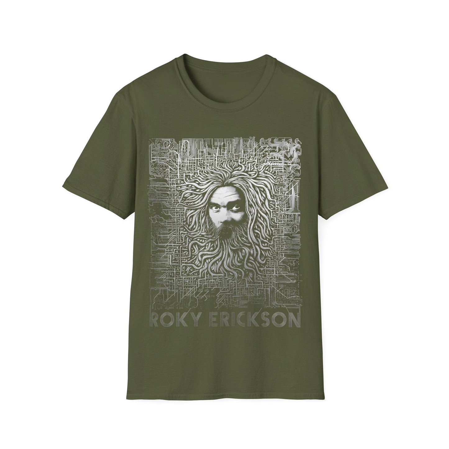 roky erickson tour poster in white tshirt