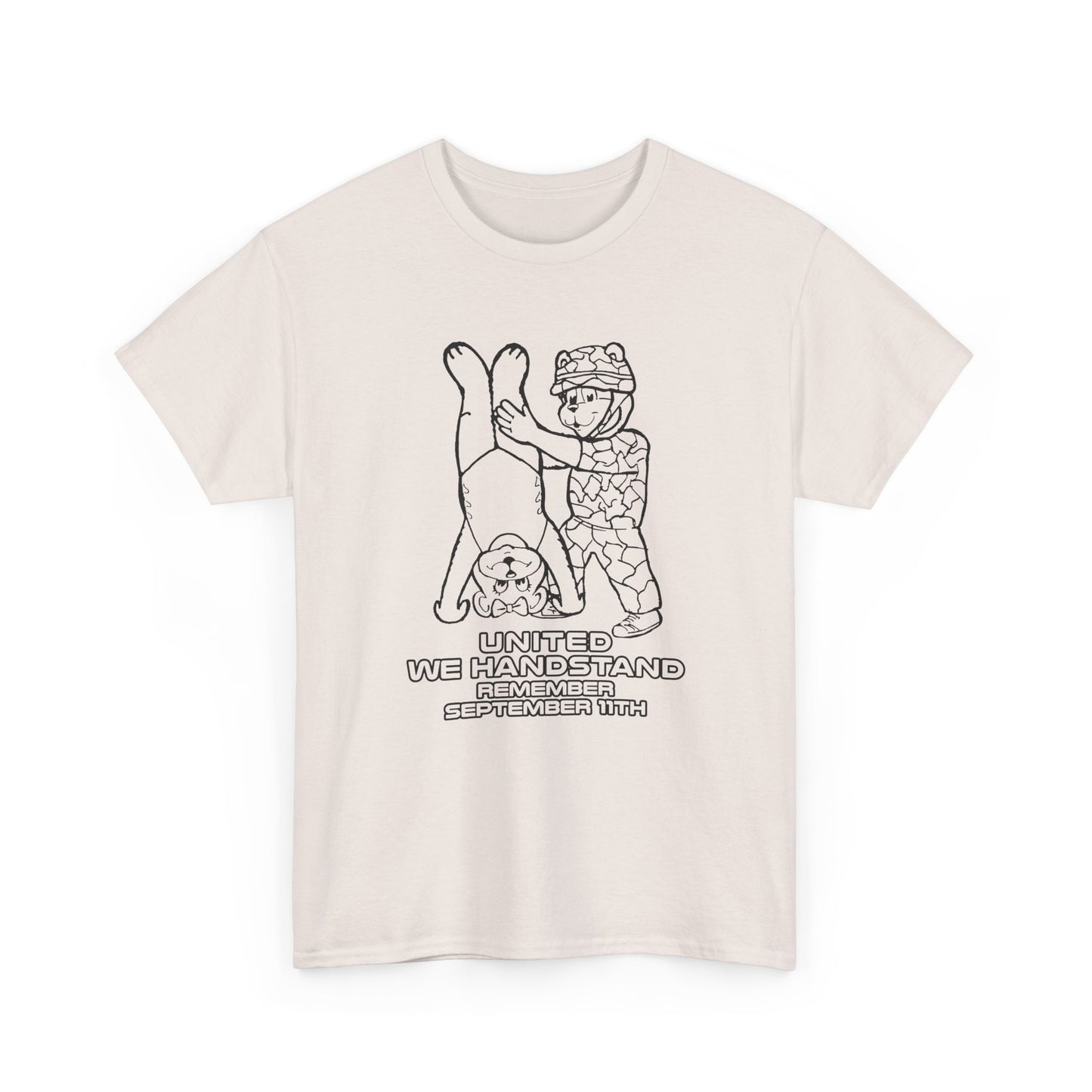 united we handstand remember september 11th reproduction tshirt
