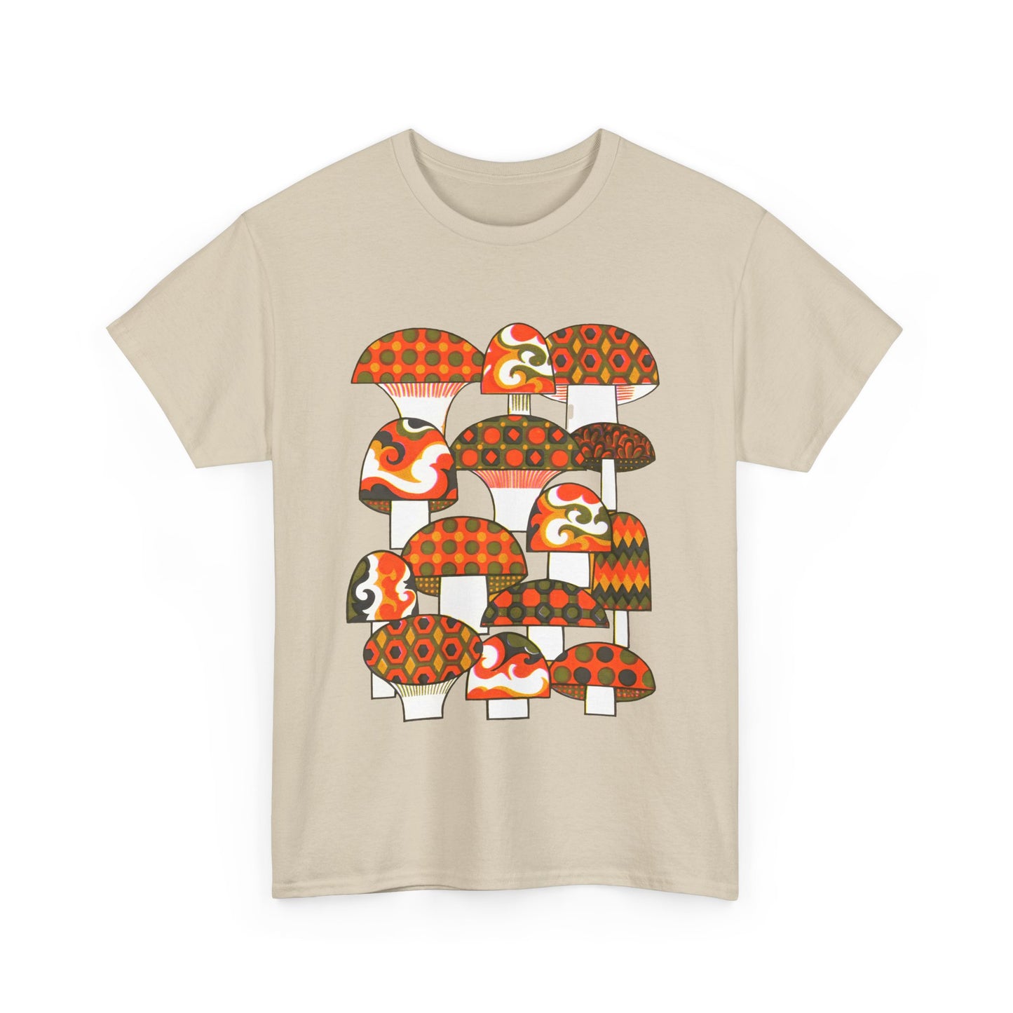1970s mushrooms by george briard tshirt