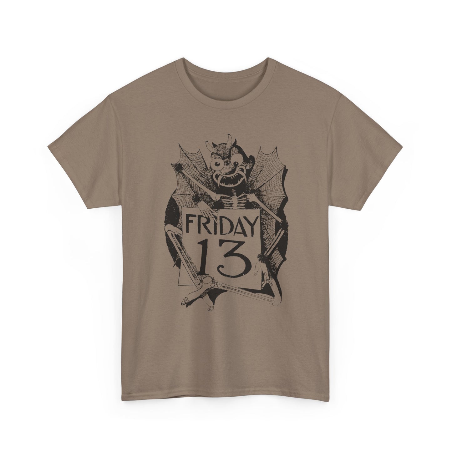 early 1900s friday the 13th jinx illustration reproduction tshirt