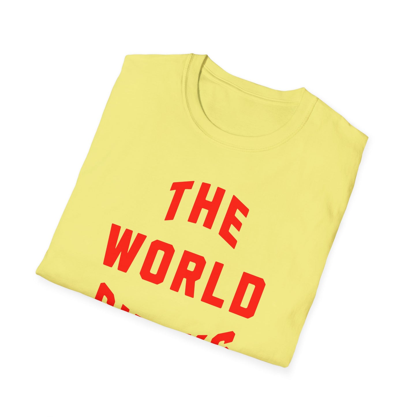 the world sucks in red tshirt