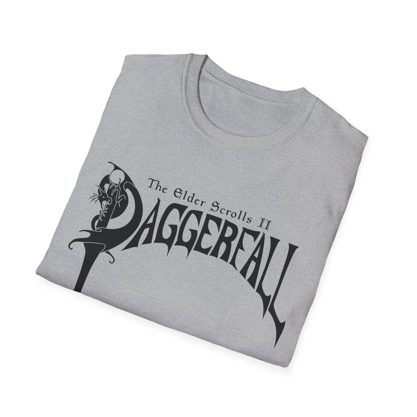 daggerfall the elder scrolls 2 1996 masterpiece video game logo in black tshirt