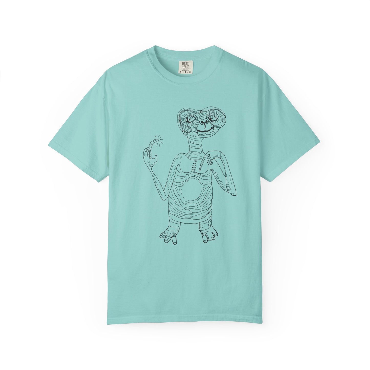 original drawing E.T the extraterrestrial tshirt on comfort colors