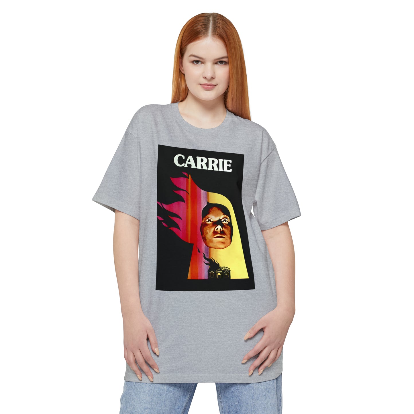 oversized 1976 spanish movie poster for carrie unisex tall beefy tshirt