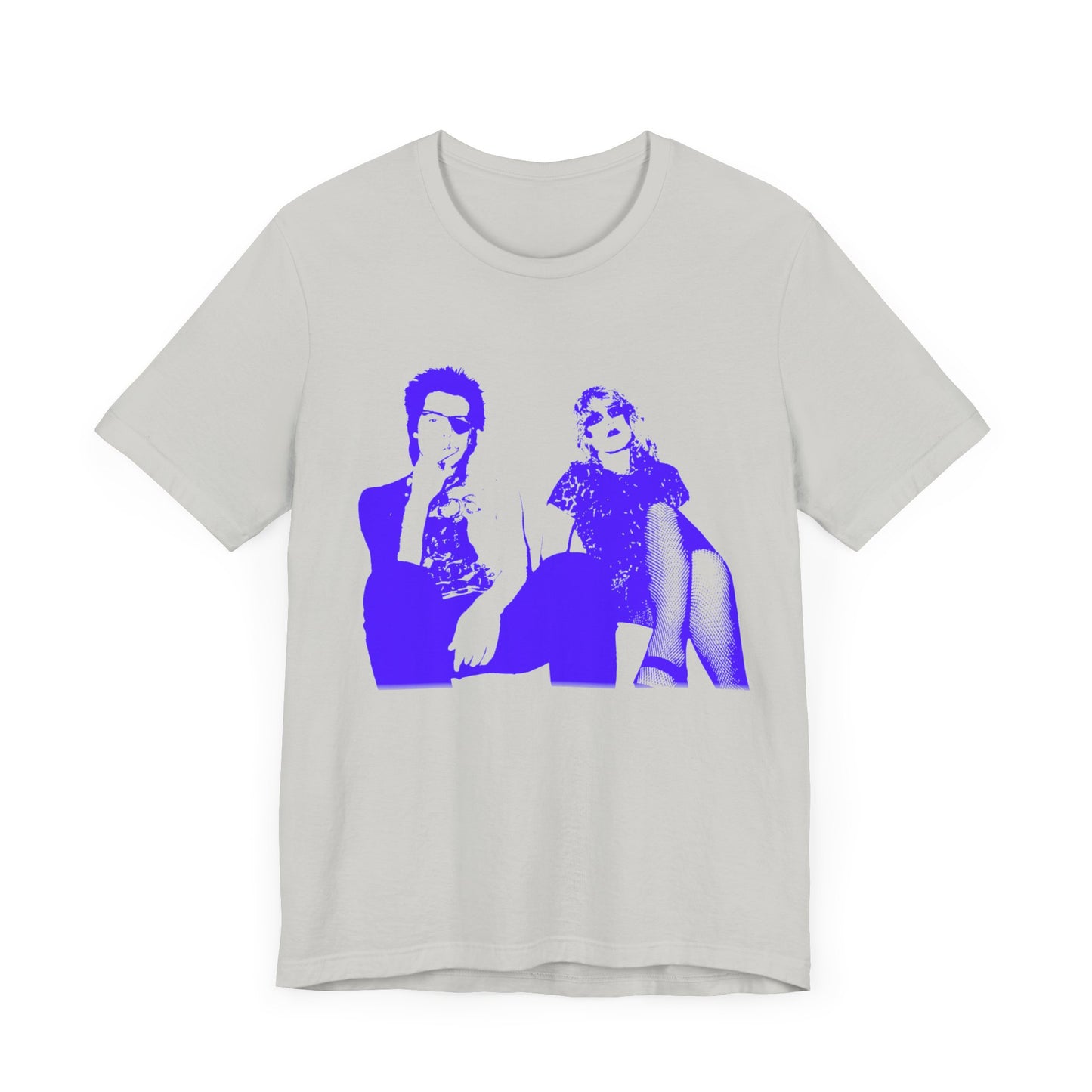 the real sid and nancy purple/blue stencil fan art tshirt