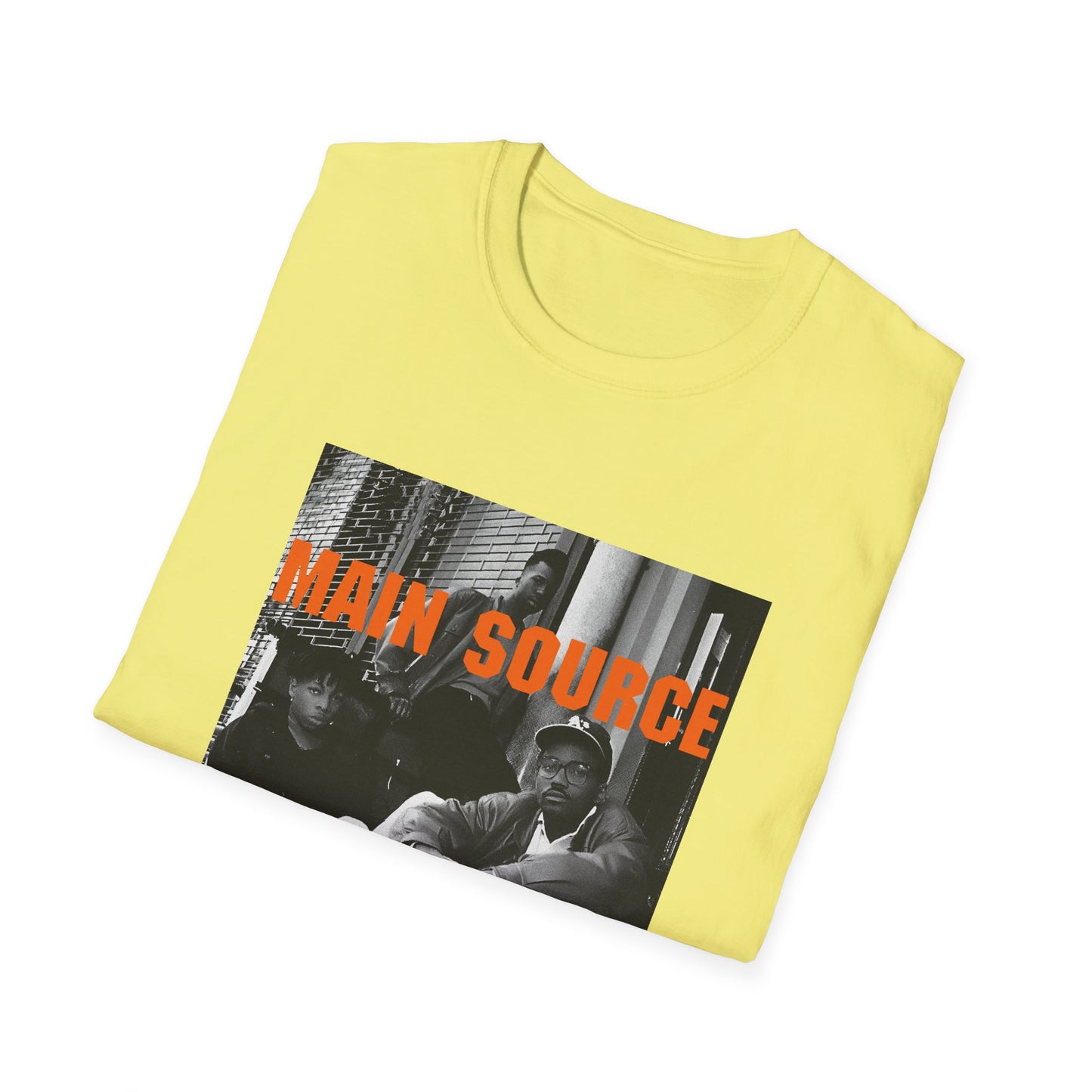 main source 90s hip hop legends photo on the street tshirt