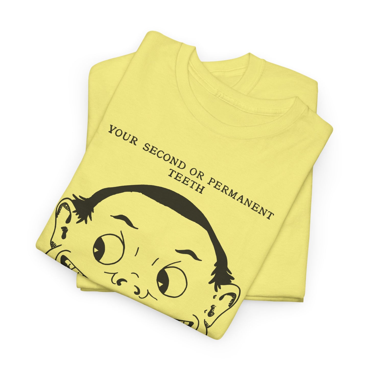 1918 illustration from child's book of teeth kid with teeth chart tshirt
